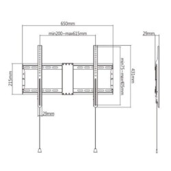 Supporto da parete per TV Gembird WM-80F-01