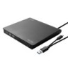 SAVIO AK-59 External slim CD/DVD Recorder R/RW - USB-C/USB-A black