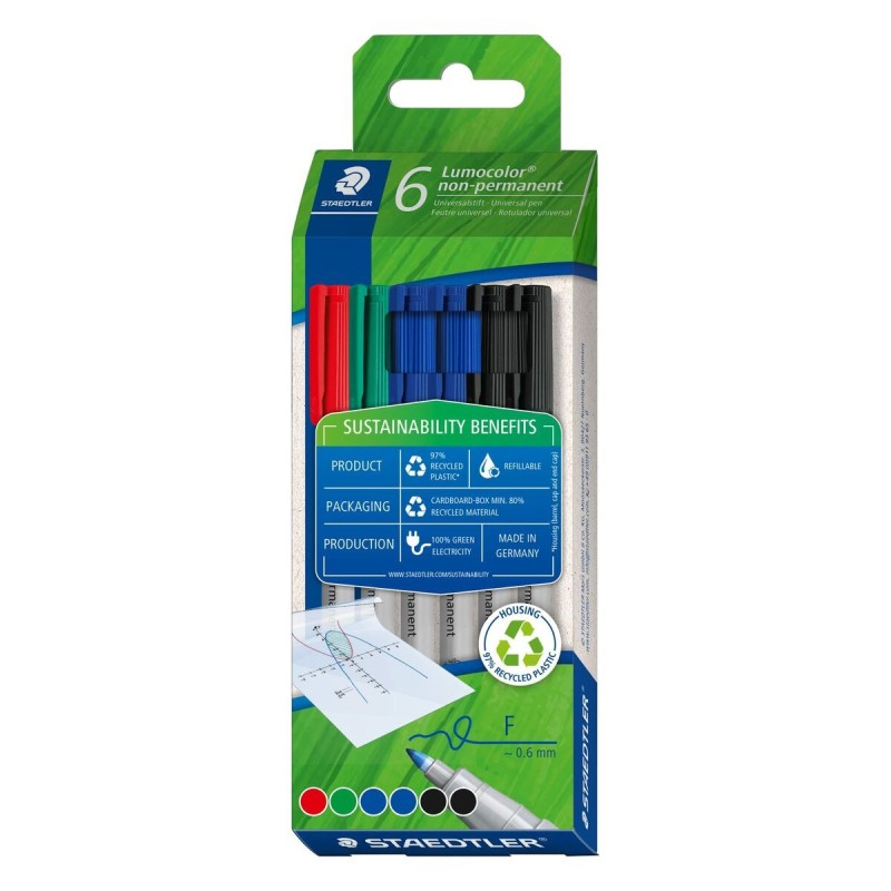 STAEDTLER ROTULADOR NO PERMANENTE LUMOCOLOR ECO+ EDITION 318 F 0,6MM 