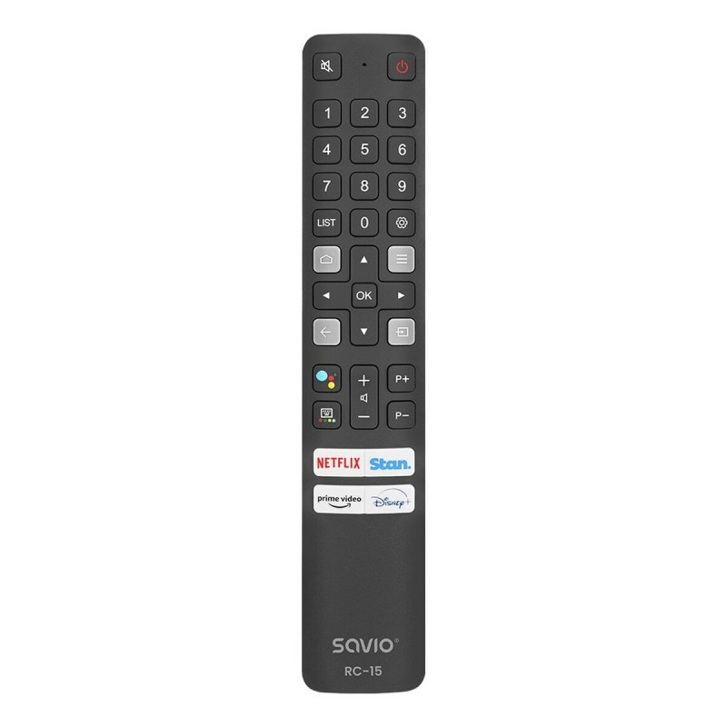 SAVIO RC-15 universal remote control/replacement for TCL SMART TV