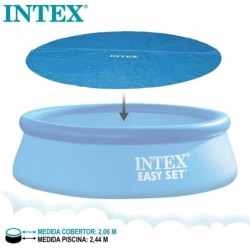 INTEX Abdeckplane Solar 244cm Polyethylen rund blau