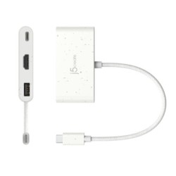 j5create JCA379EW-N Da USB-C&Acirc;&reg; ecologico a HDMI&acirc;&cent; e USB&acirc;&cent; t