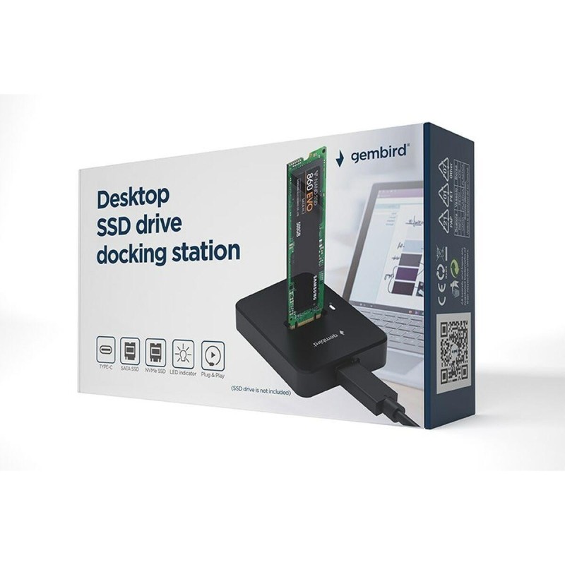 Docking station per unit&agrave; SSD CableXpert USB Type-C M.2, nera - DD-U