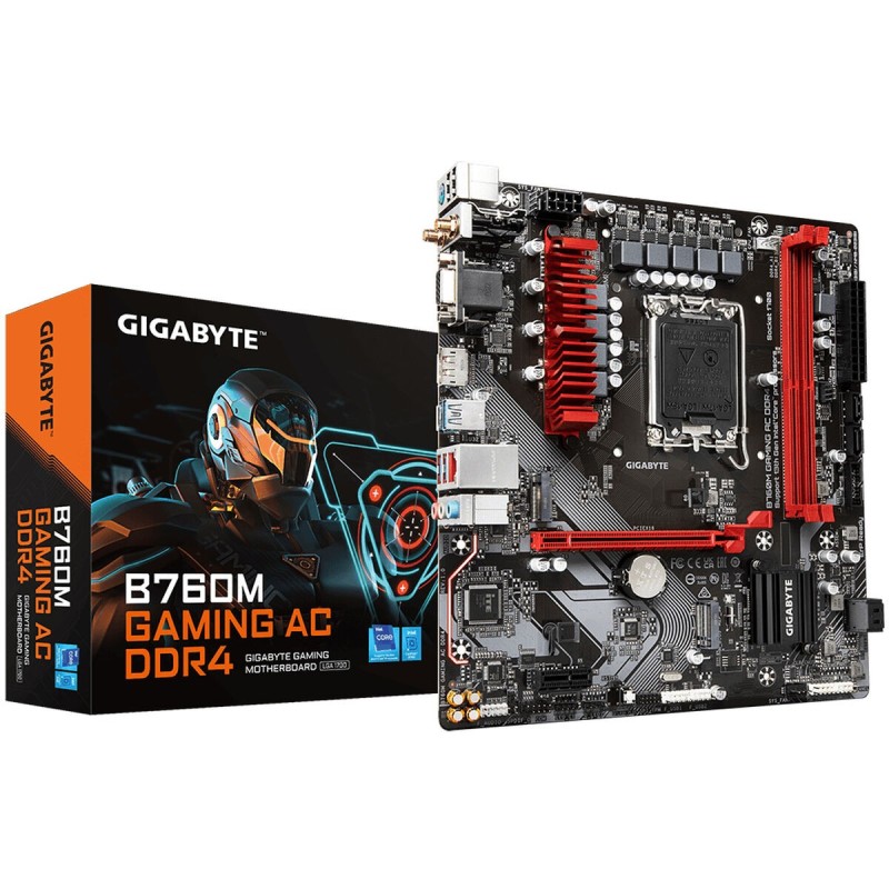 Gigabyte B760M GAMING AC DDR4 Micro-ATX LGA1700 sokkel Intel B760