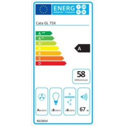 Cata GL 75 X /D Hood, Energy efficiency class C, Max 820 m&Acirc;&sup3;/h, Sta