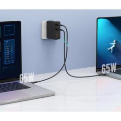 Ladowarka Aukey Aukey Ladowarka GaN, 2x USB-C, USB-A, QC, PD 140W