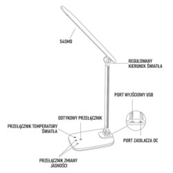 Montis Lampka biurkowa wielofunkcyjna LED MT042 table lamp White