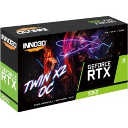 Inno3D GeForce RTX 3050 TWIN X2 OC - Grafikkort - 8 GB GDDR6 - HDMI, 