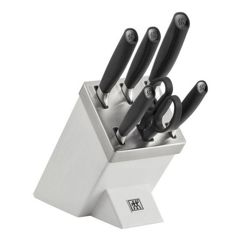 Zwilling zestaw 5 nozy w bloku samoostrzacym bialy/czarny