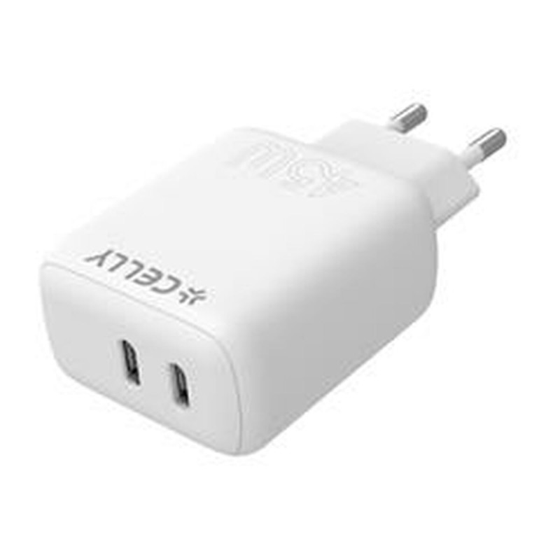 USB-laddare 2 x USB-C PD 45W Vit