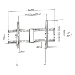 Supporto a parete per TV Gembird N-WM-90T-01 fino al WM-90T-01