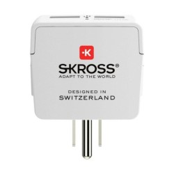 SKROSS L&auml;nderstecker Europe to US USB