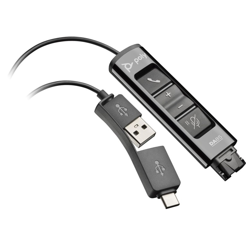 HP Poly DA85 Wideband QD /USB-Adapter (USB-A &amp; USB-C)