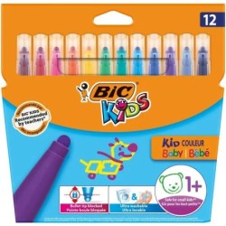 Bic Kids Couleur Baby Pack de 12 Rotuladores - Uso a Partir de 1 A&ntilde;o