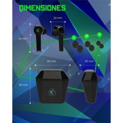 Ksix Saga Auriculares Inalambricos Gaming con Microfono Bluetooth 5.0