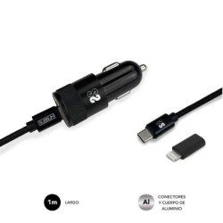 Subblim Cargador Coche Dual PD20W+QC3.0+C to C/Lightning cable - Carg