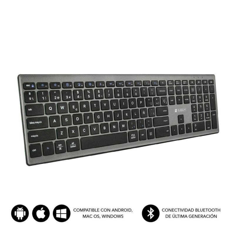 Subblim Teclado Bluetooth Pure Extended - 12.7 x 42 x 1.9 cm - Multid