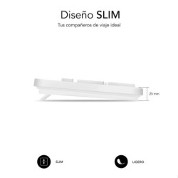 Subblim Teclado Business Slim Silencioso - 430 x 132 x 23 mm - Teclas