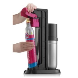 SodaStream Soda Maker DUO black Schwarz QC incl 1 Glas- Glas &amp; 1 PET-