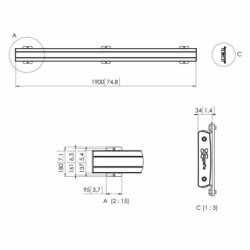 Vogels PFB 3419 Display-Adapterbar - silber