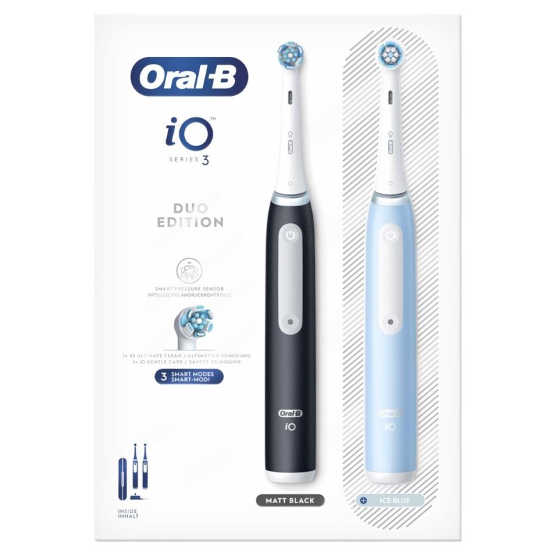 Braun Oral-B iO Series 3n Matt Black Elektrische Zahnb&uuml;rste /Ice Blue