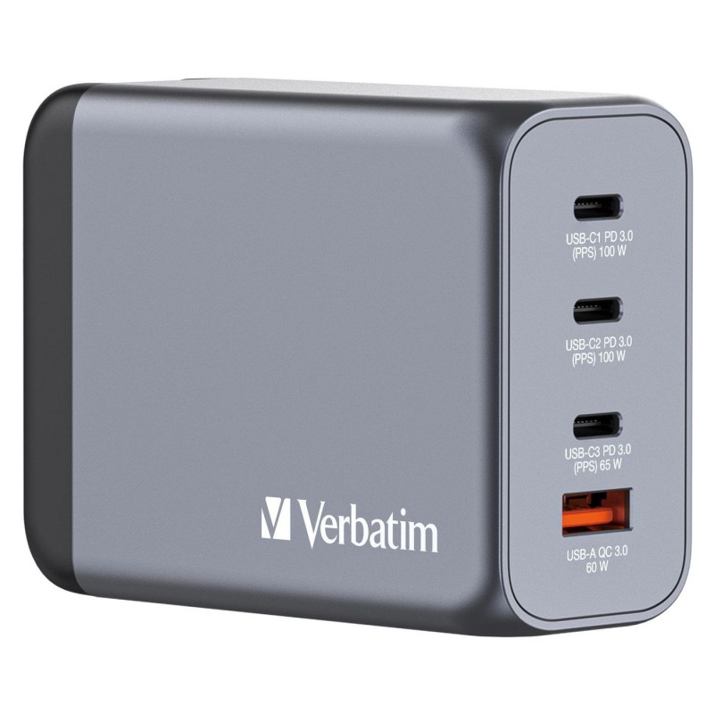 Verbatim USB-C Ladeger&auml;t 200W 4 Port 3x USB-C/1x USB-A