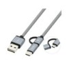 Coolbox Cable MULTIUSB MICRO/C Gris