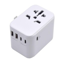 EWENT ADAPTADOR UNIVERSAL DE VIAJE+2USB Y 3USB-C