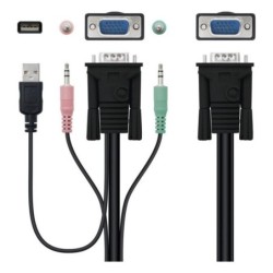 Nanocable KVM Switch VGA USB 1u-2PC+Cable