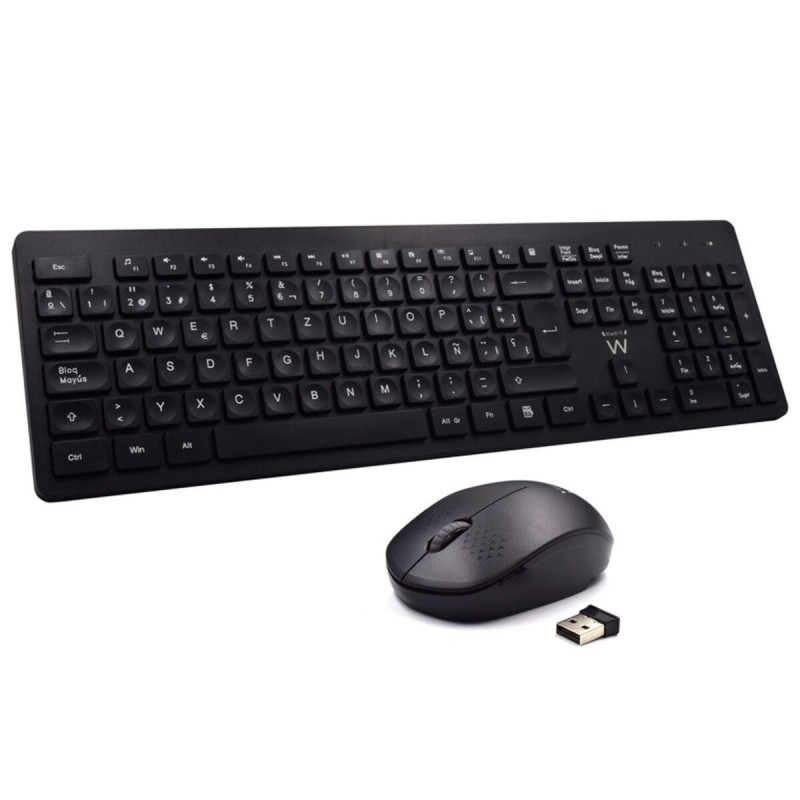 Ewent Teclado+Rat&oacute;n Inal&aacute;mbrico EW3256 Negro