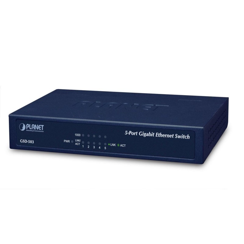 PLANET GSD-503 Gigabit Ethernet [10/100/1000] Blu (5-P 10/100/1000Mbp