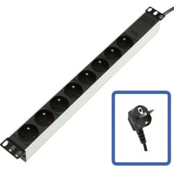 POWER STRIP 19&quot; - 8 WAY -