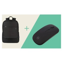 TUCANO ZAINO GLOBAL + MOUSE BUNDLE, SCHIENALE ERGONOMICO,TASCA FRONTA