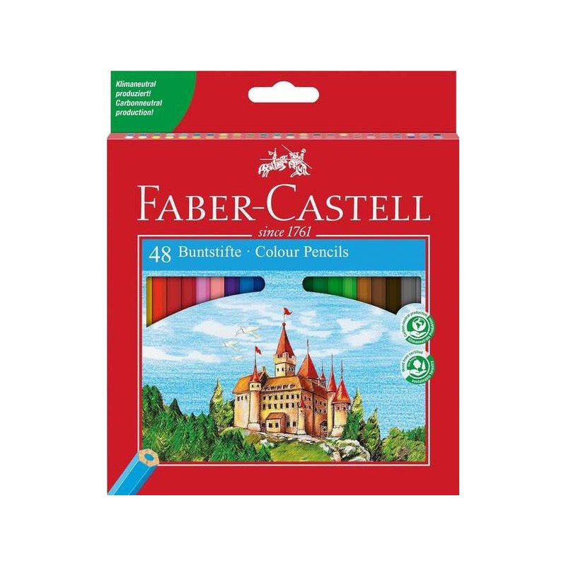 FABER-CASTELL Buntstifte FABER Farbstifte Castle,48 St. Mehrfarbig