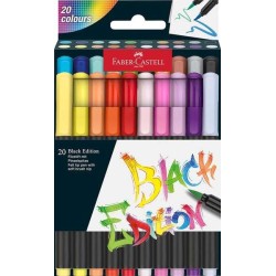 FABER-CASTELL Filzstifte Faber Filzstift Black Ed. 20er 0.8 mm Mehrfa