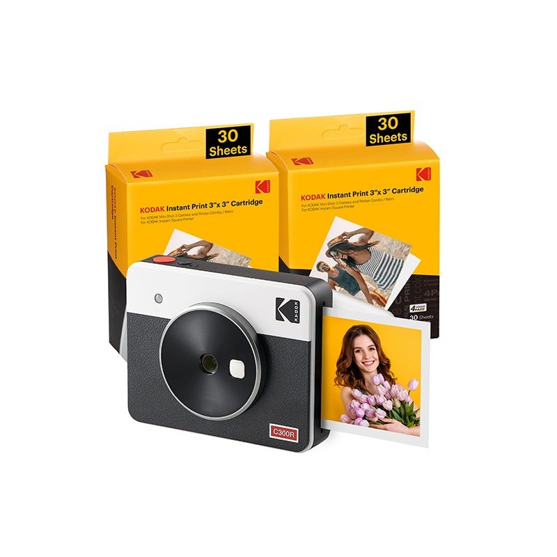 KODAK MINI SHOT 3 RETRO C300RW60 PORTABLE INSTANT CAMERA AND PHOTO PR