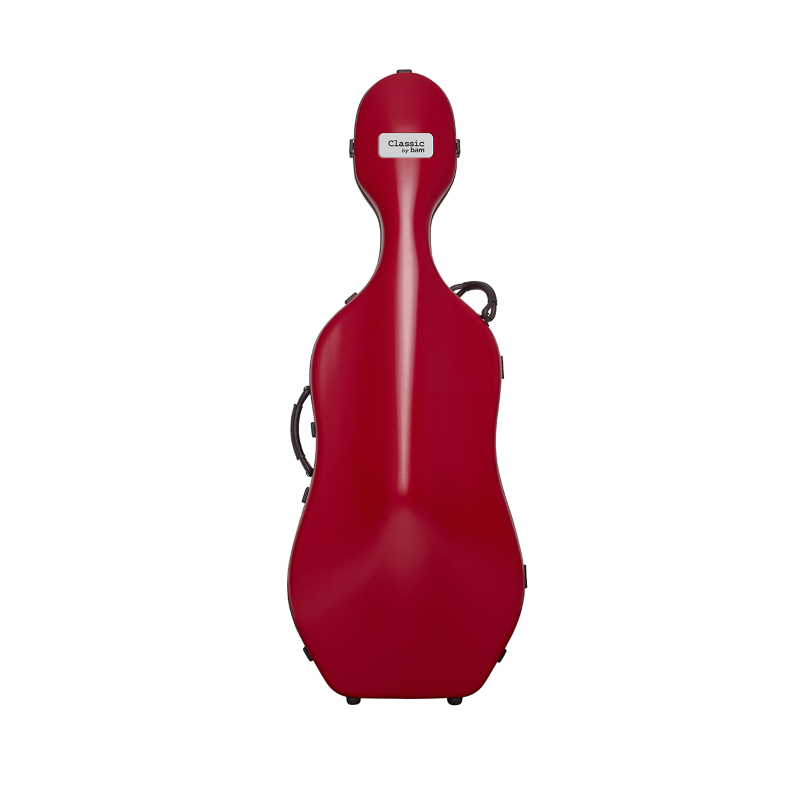 1001SWRG CUSTODIA CLASSIC PER VIOLONCELLO - RUOTE - POMEGRANATE RED