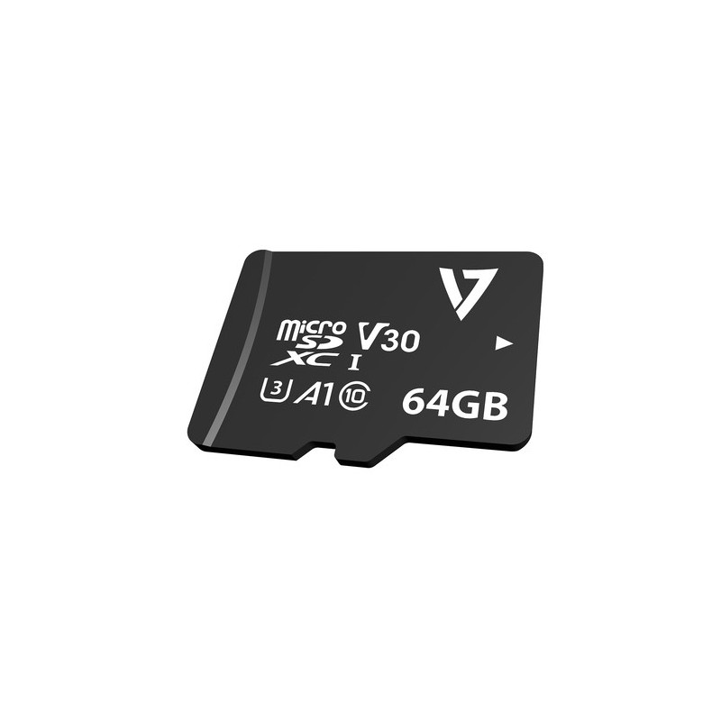 V7 Scheda Micro SDXC U3 V30 A1 CL10 UHD da 64 GB + adattatore