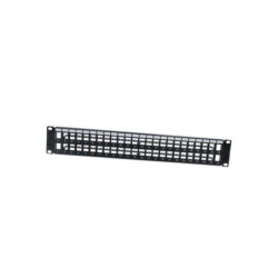 Patch panel per rack 19&quot; pannello 48 porte Cat 6 UTP, 2U con asole fi