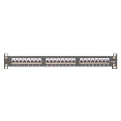 Patch panel per rack 19&quot; pannello 24 porte Cat 6 FTP, 1U con asole fi