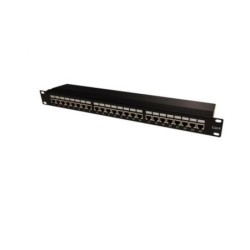 Patch panel per rack 19&quot; pannello 24 porte Cat 6 FTP, 1U con asole fi