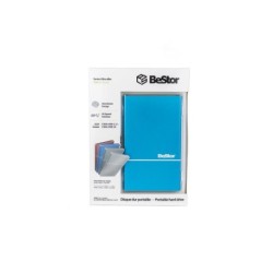 BeStor - HDD esterno USB-C - 1TB SSD - Box colore blu - Mac e PC - Co