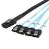 Cable mini-SAS SFF-8087 / 4 X SATA 7 pins