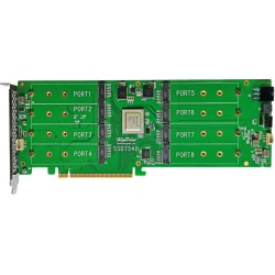 HighPoint SSD7140, PCIe 3.0x16, 8 emplacements M.2 Nvme,