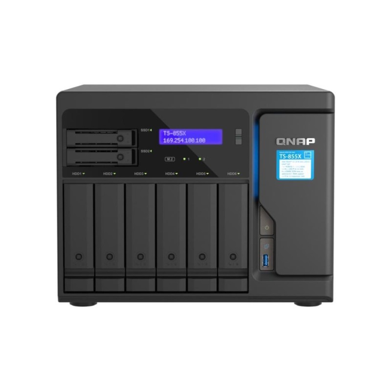 NAS assemblato QNAP TS-855X-8G 64TB (8x8TB) con HDD Seagate Exos