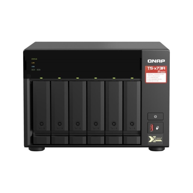 NAS assemblato QNAP Tower TS-673A-8G 18TB (6x3TB) con HDD Seagate Iro