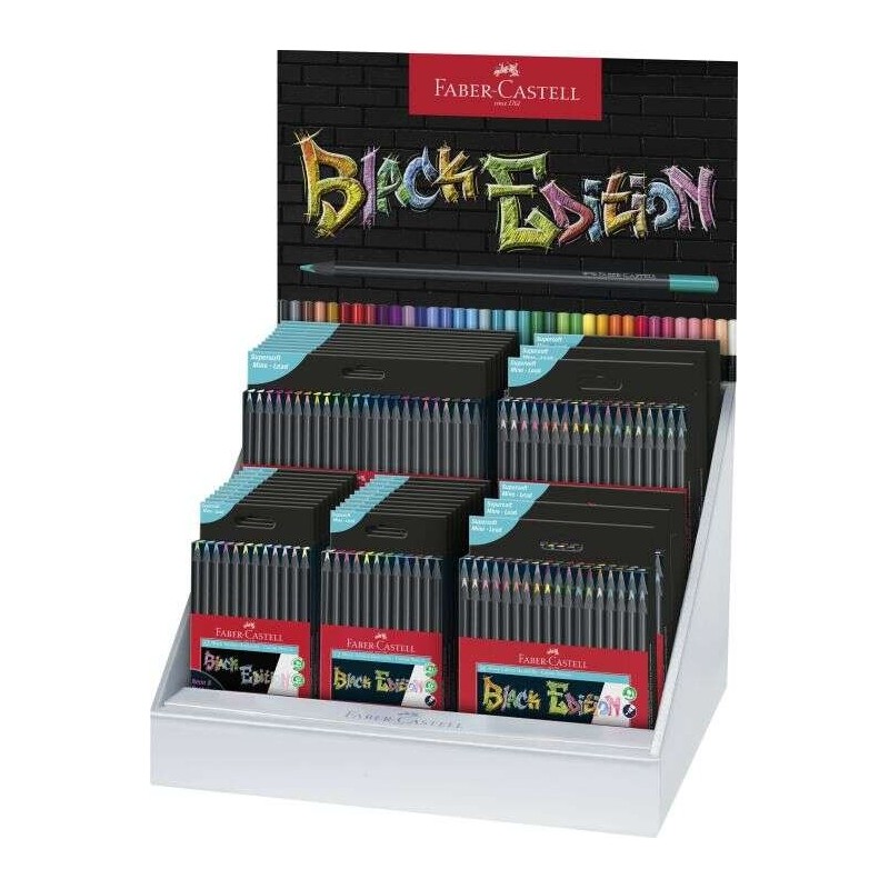 Faber-Castell Black Edition Expositor con 36 Estuches Surtidos de Lap