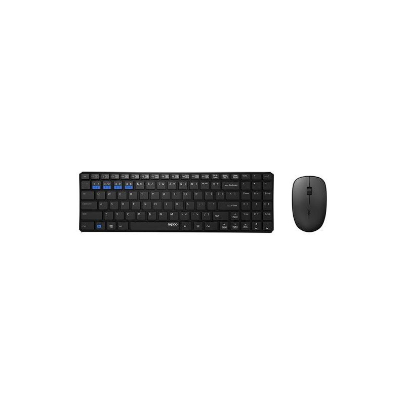 Rapoo 9300M tastiera Mouse incluso RF senza fili + Bluetooth QWERTZ T