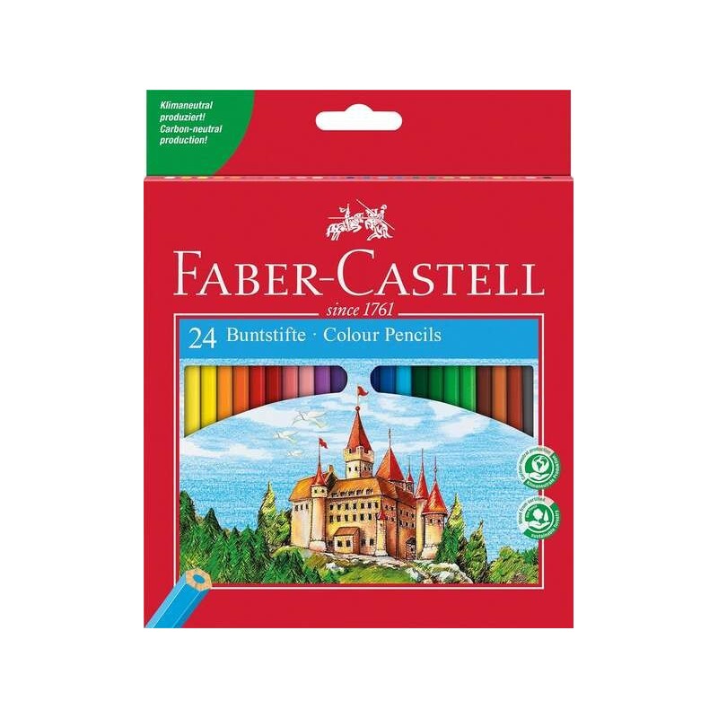 Faber-Castell Classic Colour Pack de 24 Lapices de Colores Hexagonale