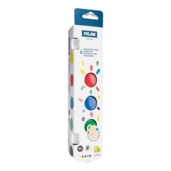 Milan Pack de 6 Botes de Pintura para Dedos - 25 ml - Facil Aplicacio